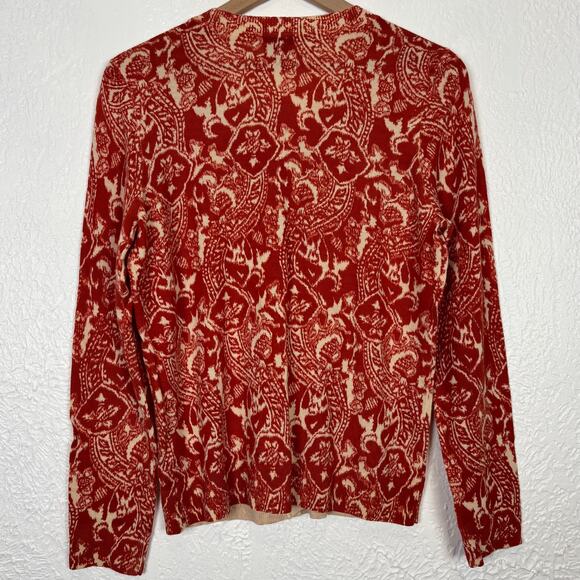 Talbots Pure Italian Merino Wool Button Front Cardigan Sweater Size Large - Picture 3 of 5